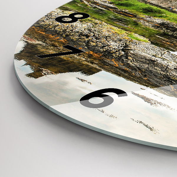 Round glass clock Eilean Donan Castle Scotland