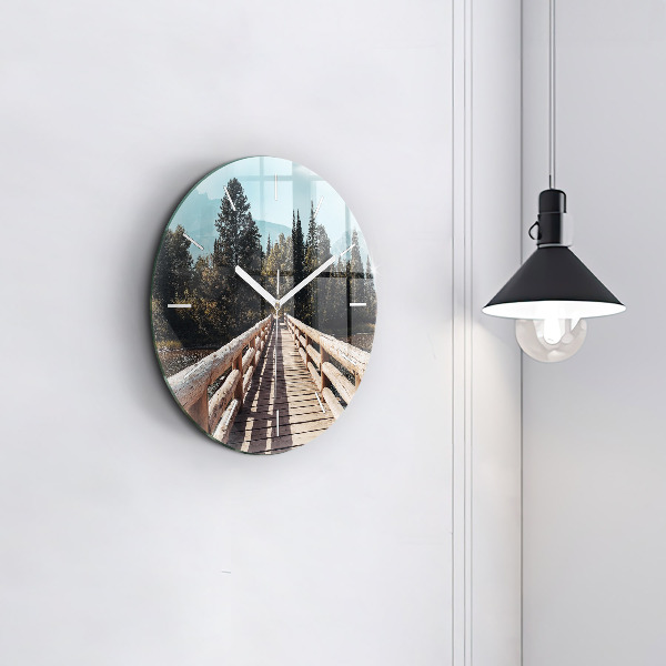 Round glass clock Mountains in Yellowstone
