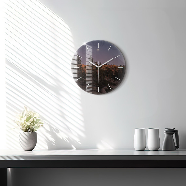 Round glass clock Rocky Yosemite Road