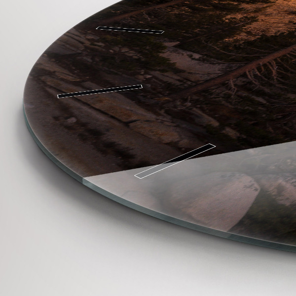 Round glass clock Rocky Yosemite Road
