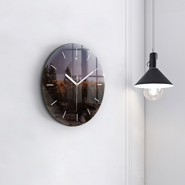 Round glass clock Rocky Yosemite Road