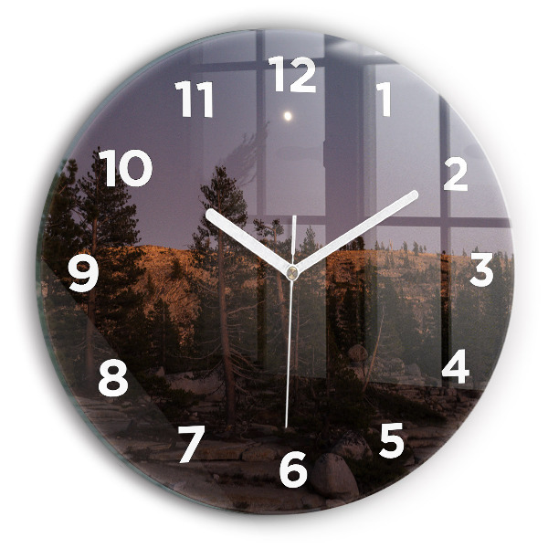 Round glass clock Rocky Yosemite Road