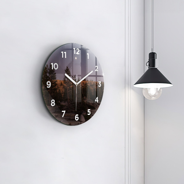Round glass clock Rocky Yosemite Road