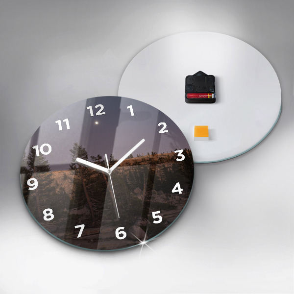 Round glass clock Rocky Yosemite Road