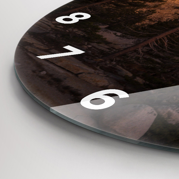 Round glass clock Rocky Yosemite Road