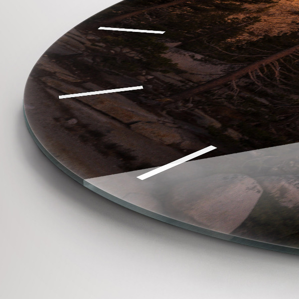 Round glass clock Rocky Yosemite Road