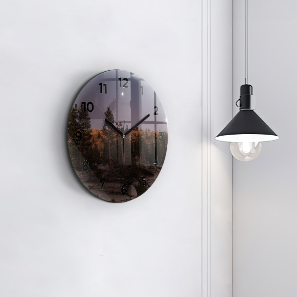 Round glass clock Rocky Yosemite Road