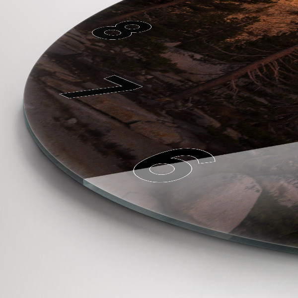 Round glass clock Rocky Yosemite Road