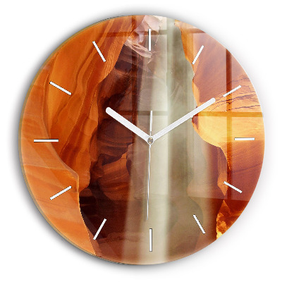 Round glass clock Desert Canyon