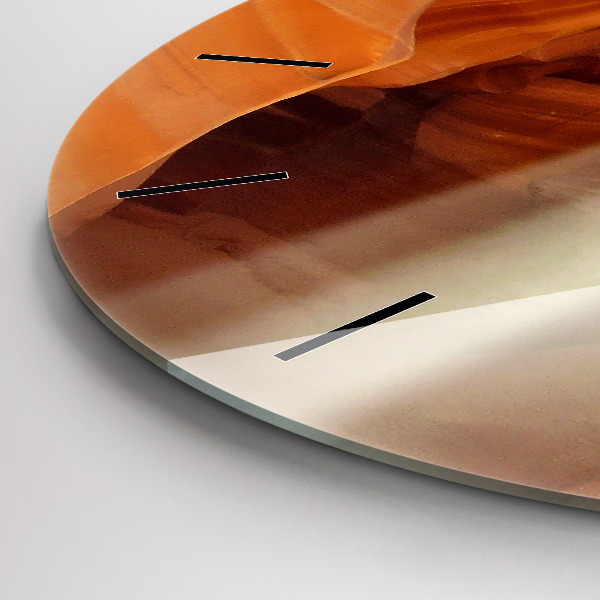 Round glass clock Desert Canyon