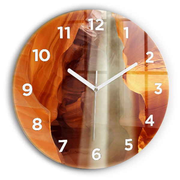 Round glass clock Desert Canyon