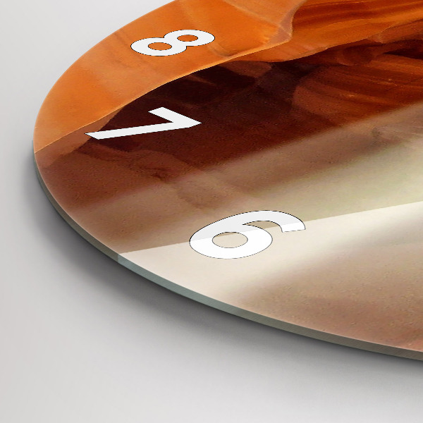 Round glass clock Desert Canyon