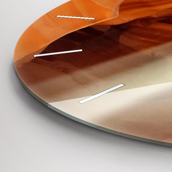 Round glass clock Desert Canyon