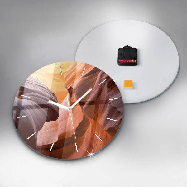 Round glass clock Antelope Canyon