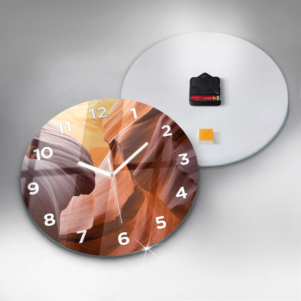 Round glass clock Antelope Canyon