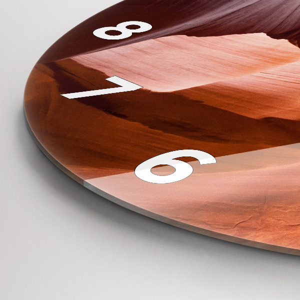 Round glass clock Antelope Canyon