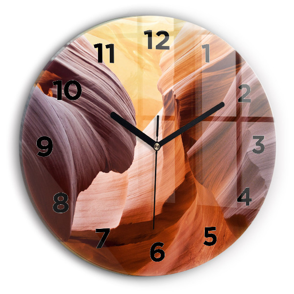 Round glass clock Antelope Canyon