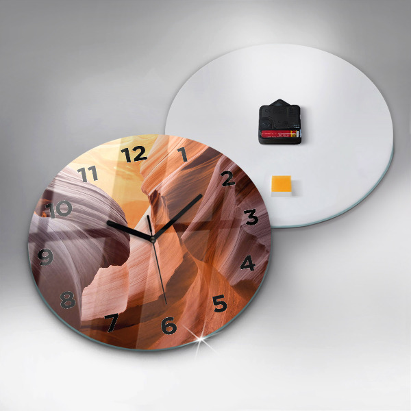 Round glass clock Antelope Canyon