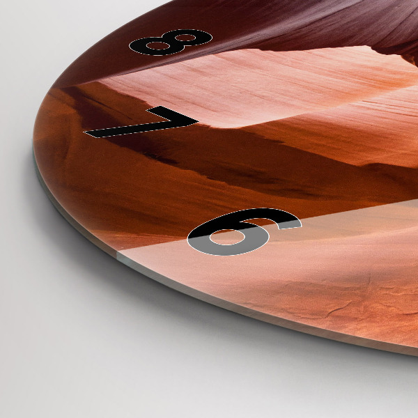 Round glass clock Antelope Canyon