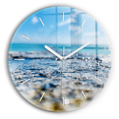 Round glass clock Water photography