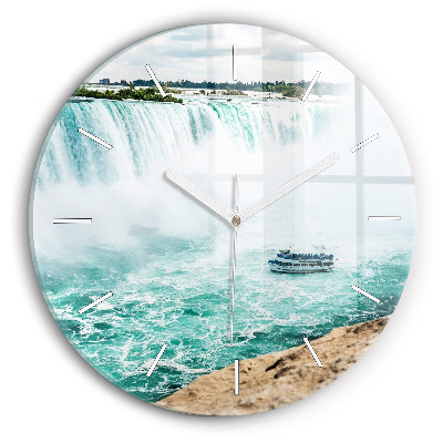 Round glass clock The Boat and Niagara