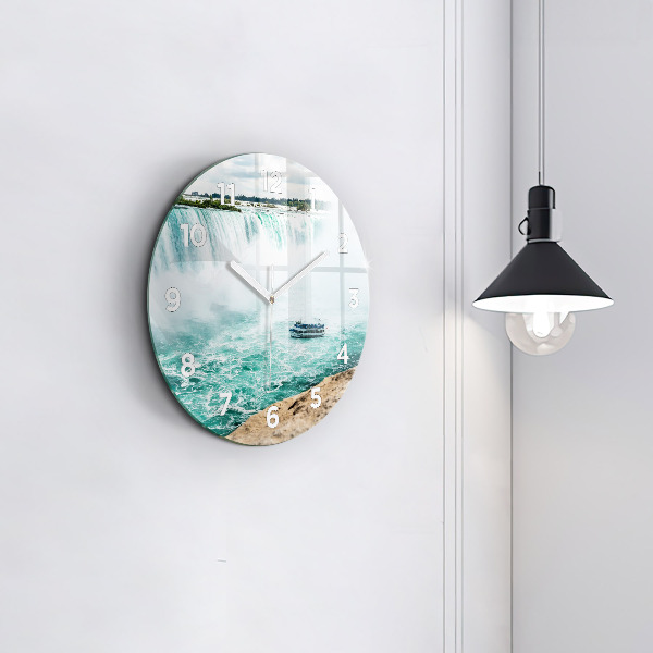 Round glass clock The Boat and Niagara