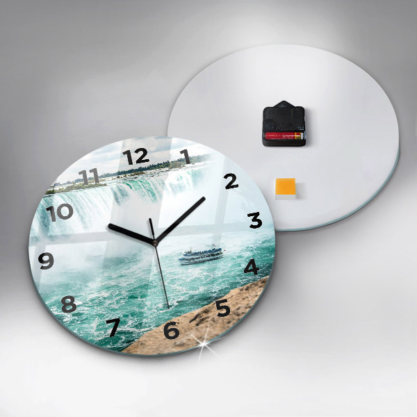 Round glass clock The Boat and Niagara