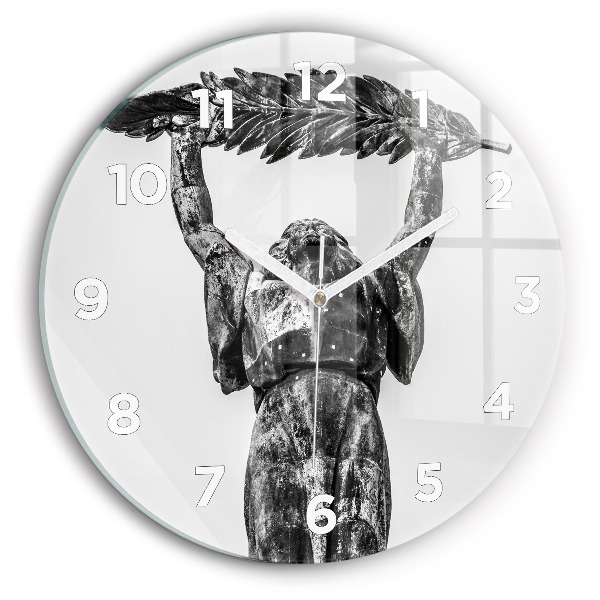 Round glass clock Statue of Liberty in Budapest