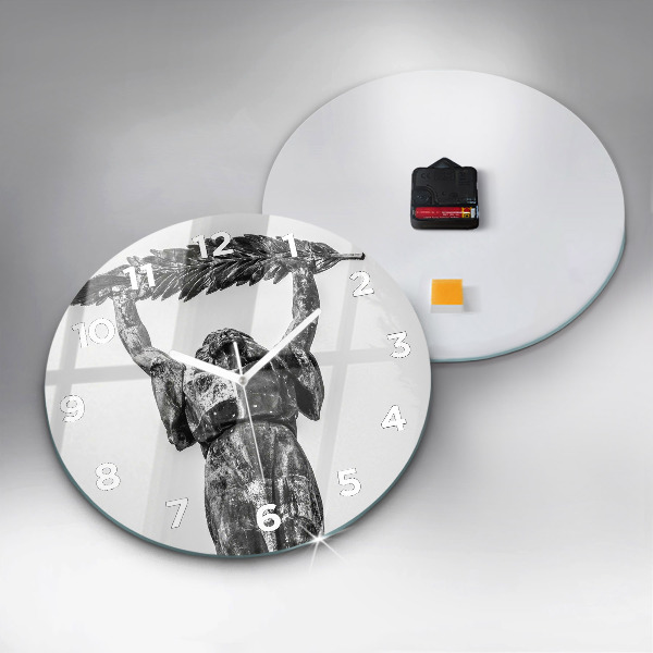 Round glass clock Statue of Liberty in Budapest