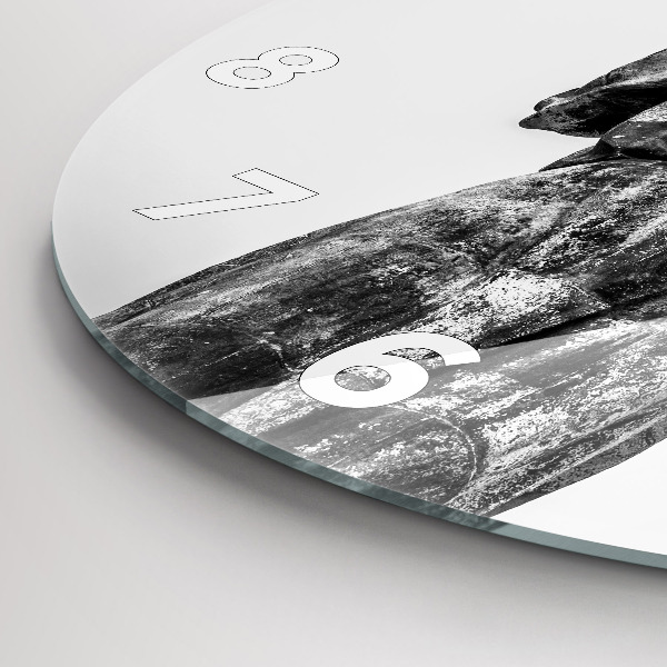 Round glass clock Statue of Liberty in Budapest