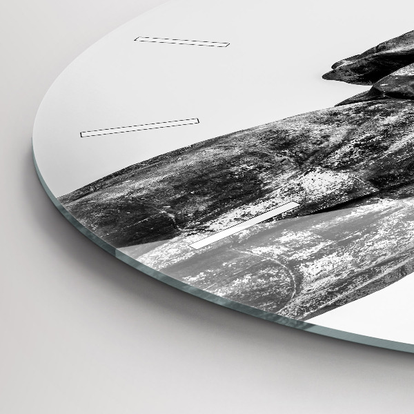 Round glass clock Statue of Liberty in Budapest