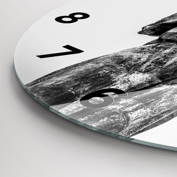 Round glass clock Statue of Liberty in Budapest