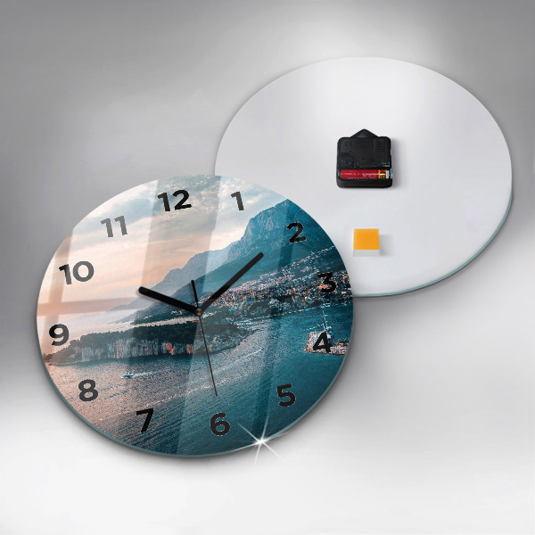 Round glass clock Island in Croatia