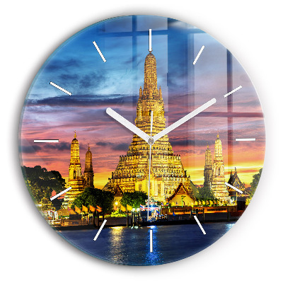 Round glass clock Temple in Bangkok