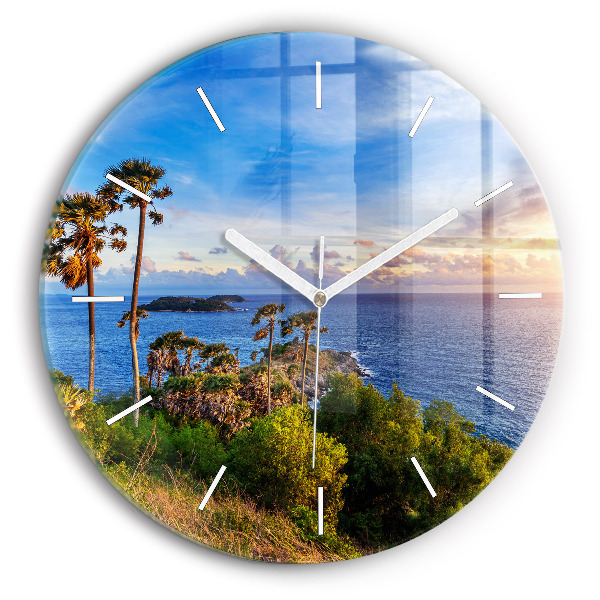 Round glass clock Phuket in Thailand