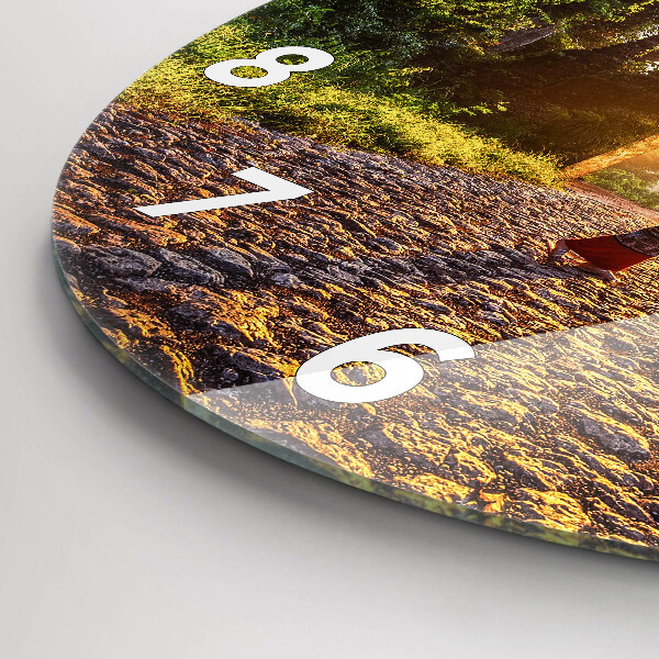 Round glass clock Surat Thani Park Thailand