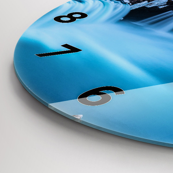 Round glass clock Godafoss Waterfall Iceland