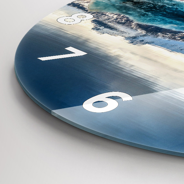 Round glass clock Lake Jokulsarlon Iceland