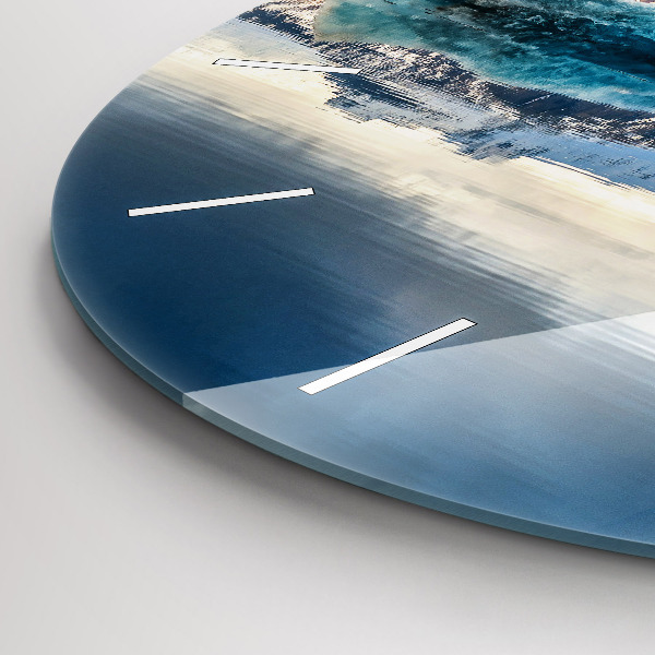 Round glass clock Lake Jokulsarlon Iceland
