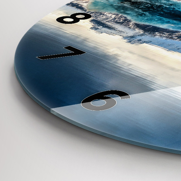 Round glass clock Lake Jokulsarlon Iceland