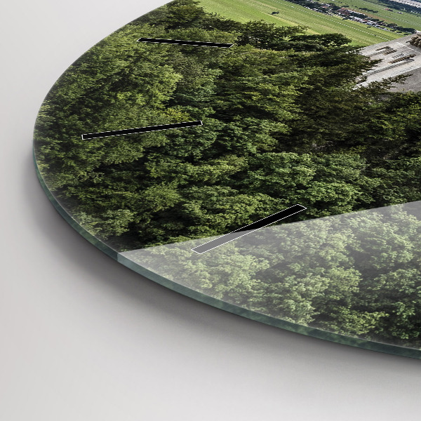 Round glass clock Neuschwanstein Castle