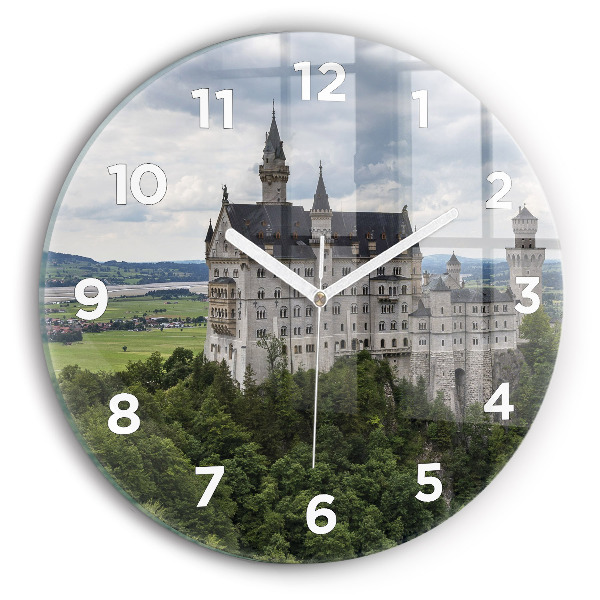 Round glass clock Neuschwanstein Castle