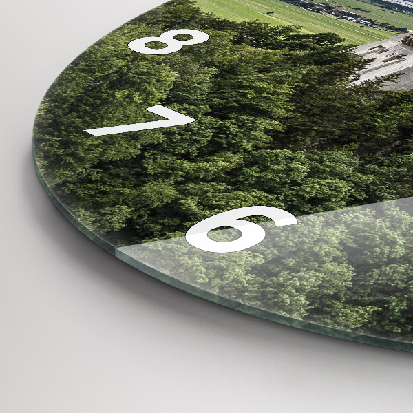 Round glass clock Neuschwanstein Castle