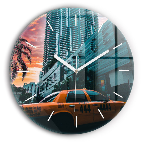 Round glass clock Miami, Florida