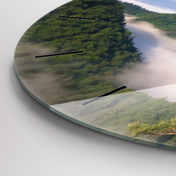 Round glass clock Sokolica Peak in the Pieniny Mountains