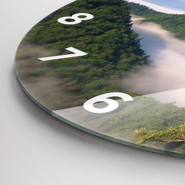 Round glass clock Sokolica Peak in the Pieniny Mountains
