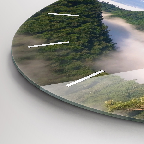 Round glass clock Sokolica Peak in the Pieniny Mountains
