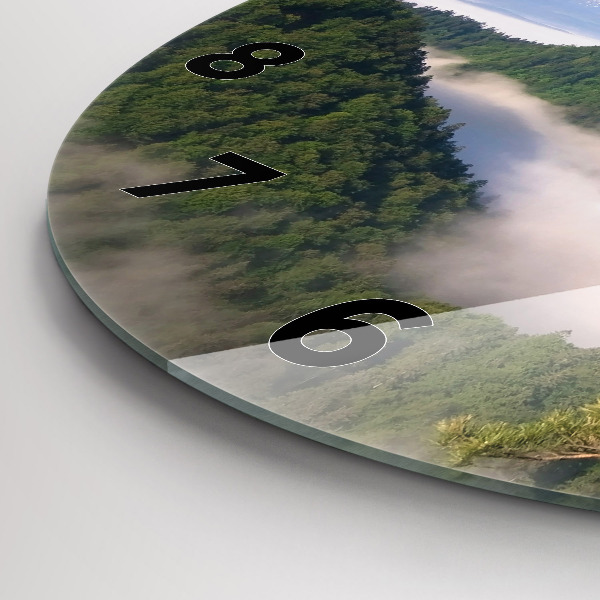 Round glass clock Sokolica Peak in the Pieniny Mountains