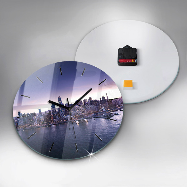 Round glass clock View of San Francisco