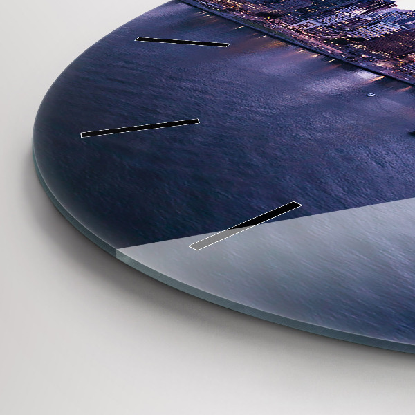 Round glass clock View of San Francisco
